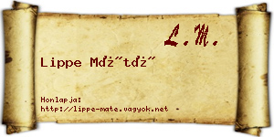 Lippe Máté névjegykártya